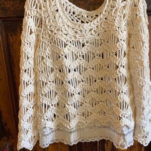 Sundance Crochet Sweater NWOT Size L